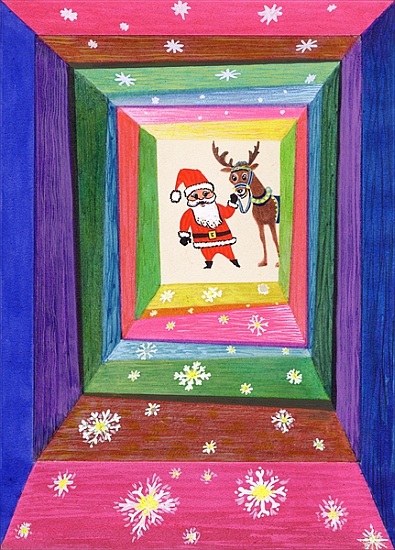 Santa and his reindeer von Stanley  Cooke