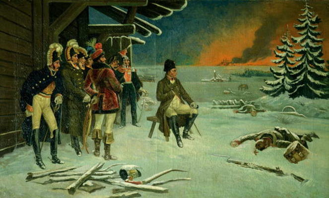 Napoleon at Maly Yaroslavets (oil on canvas) von Stepan Vladislavovich Bakalovich