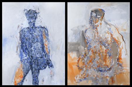 Diptych of Duncan Hume dancing aged 38 2011