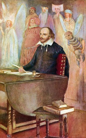 Shakespeare und einige der unsterblichen Kreaturen seiner Phantasie