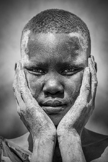 Junges Mädchen aus Mundari,Südsudan