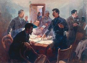 Die Führer der Oktoberrevolution 1934