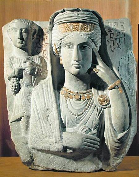 Funerary relief with a female figure, from Palmyra, Syria von Syrian School