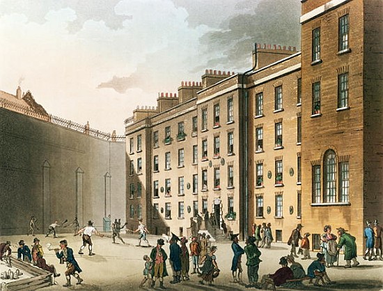 The Fleet Prison from Ackermann''s ''Microcosm of London'', Volume II von T.(1756-1827) Rowlandson