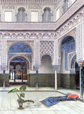 Interior of a palace, Seville von T. Aceves