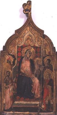 Madonna and Child with Saints (tempera on panel) von Taddeo Gaddi