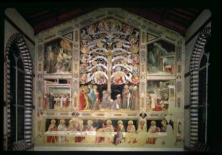 The Tree of Life and The Last Supper von Taddeo Gaddi