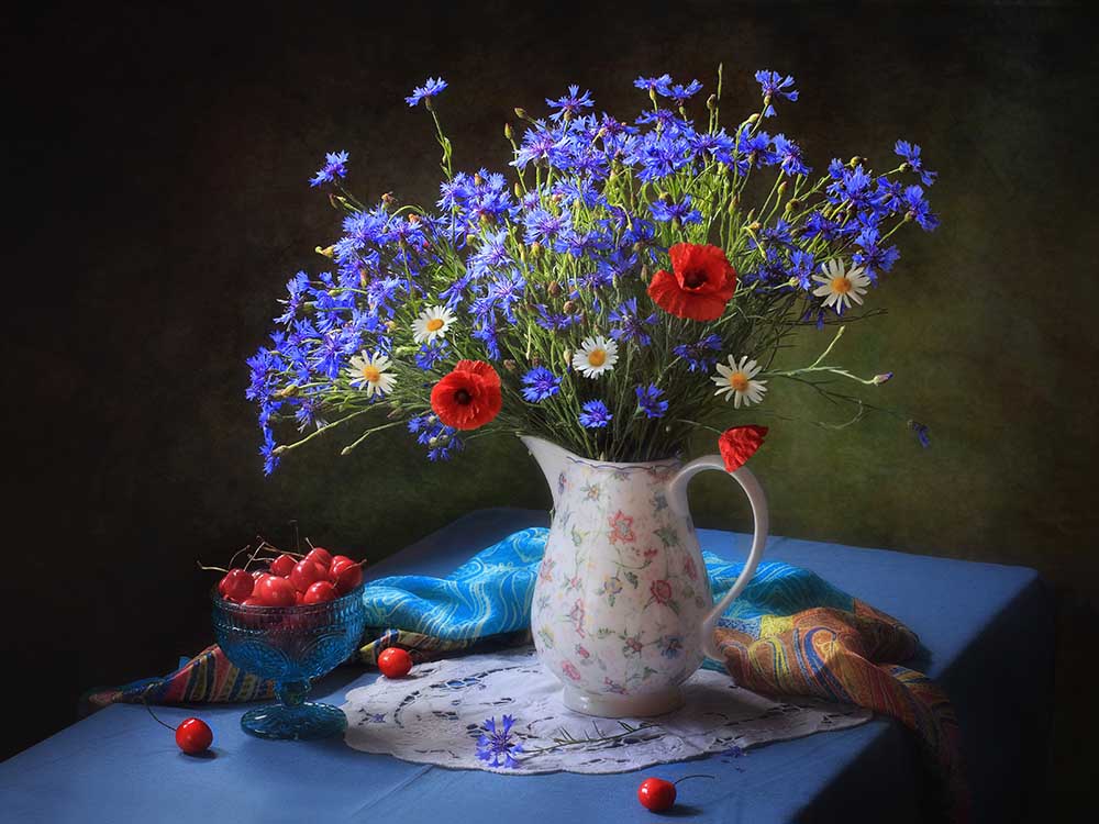 Sommerstillleben mit Wildblumen von Tatyana Skorokhod