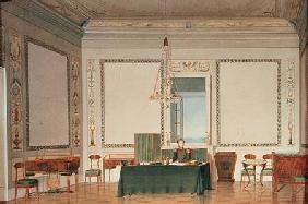 Emperor Alexander I (1777-1825) in the Palace Office 1820  on