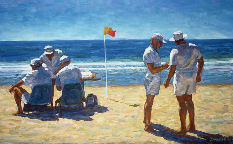 Judges at the Lifesaving Carnival, 1993 (oil on canvas)  von Ted  Blackall
