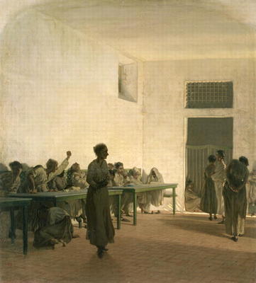 The Madhouse, 1865 von Telemaco Signorini