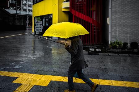 Die Straße mit den gelben Farben