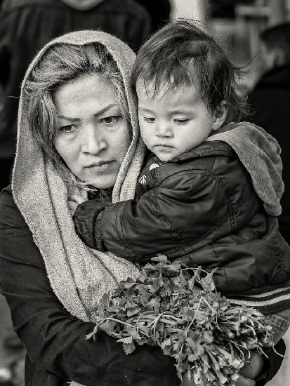 Mutter Flüchtling