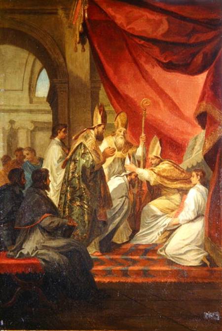 St. Augustine ordained as the Bishop of Hippo, study for the decoration in the Invalides von the Younger Boulogne