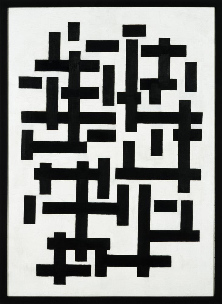 Komposition weiss-schwarz. von Theo van Doesburg