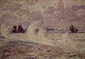 Stürmische See bei Boulogne-sur-Mer 1900