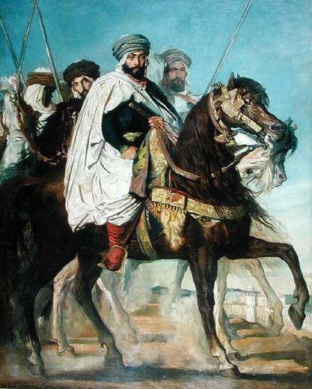Ali Ben Ahmed, the Last Caliph of Constantine, with his Entourage outside Constantine von Théodore Chassériau