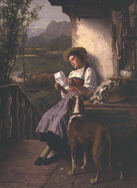 Girl Reading a Letter von Théodore Gérard