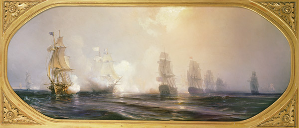 Naval Battle in Chesapeake Bay, 3rd September 1781 von Théodore Gudin