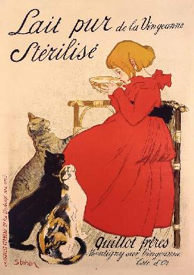 Werbeplakat für sterilisierte Milch 1894