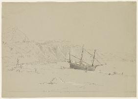 Boat on a Beach near Taormina, Sicily 1842