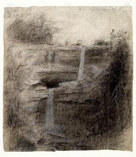 Double Waterfall - Kaaterskill Falls 1826