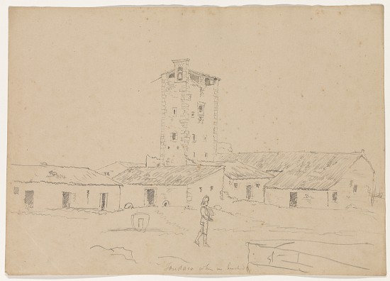 Fonadaco, where we lunched (pencil on paper) von Thomas Cole