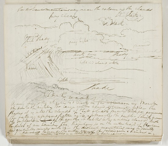 Untitled (atmospheric study with notations) von Thomas Cole