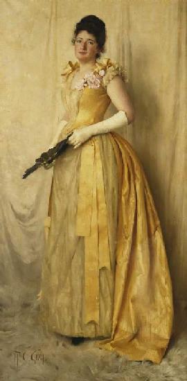 Dame in Gold - Porträt von Mrs 1891