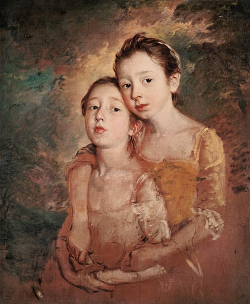 Die Töchter des Malers mit einer Katze von Thomas Gainsborough
