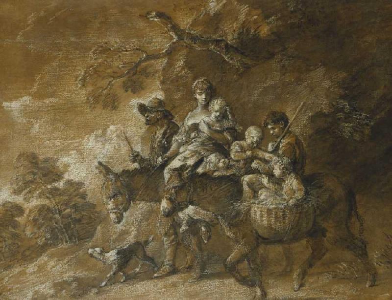 Eine Bauernfamilie geht zum Markt. von Thomas Gainsborough