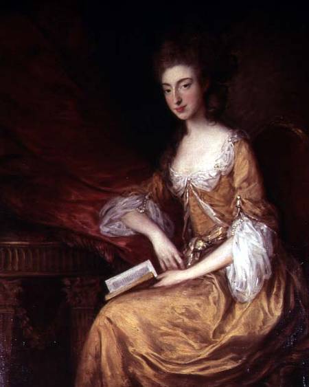 Portrait of a Lady with a Book von Thomas Gainsborough