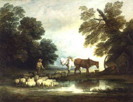 Shepherd by a Stream von Thomas Gainsborough