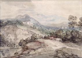 A Hilly Landscape, 1785 (pen, ink and gouache on paper) 1881