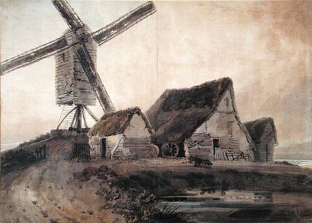 The Old Mill at Stanstead, Essex  on von Thomas Girtin