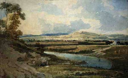 View near Bromley, Kent  over pencil on von Thomas Girtin