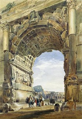 Arch of Titus, Rome 1842  on