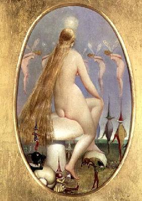 Fairy seated on a Mushroom c.1860