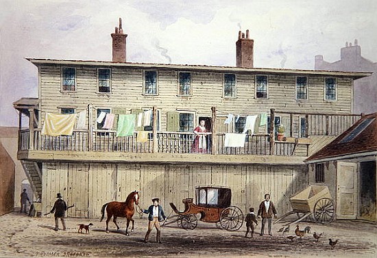 The Old Vine Inn, Aldersgate Street von Thomas Hosmer Shepherd