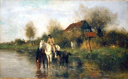 Horses at Water von Thomas Ludwig Herbst