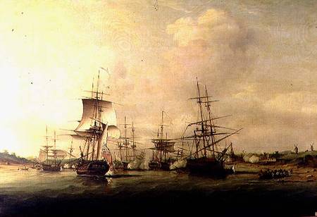 Action off the coast of France von Thomas Luny