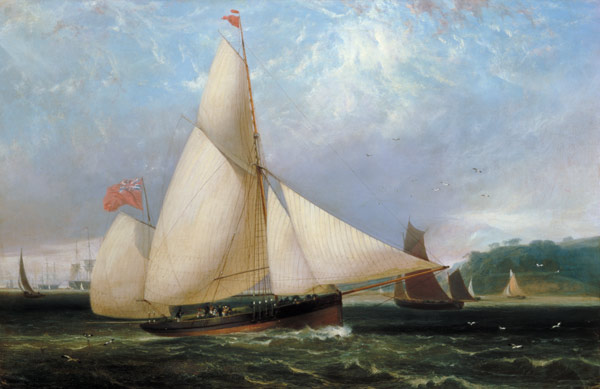 The 12th Duke of Norfolk's Yacht 'Arundel' (oil on canvas) von Thomas Luny