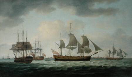 Merchant Vessels off the Coast von Thomas Luny