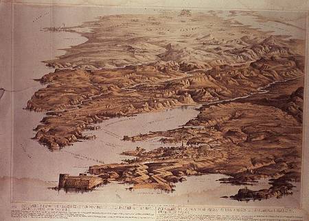 Panoramic view of the Present Extended Position of the Allied Armies of England, France, Turkey and von Thomas Packer