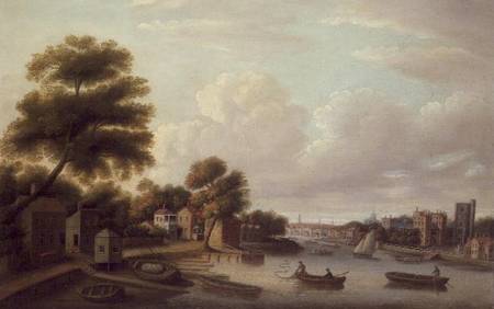 View of the Thames at Lambeth Palace von Thomas Priest