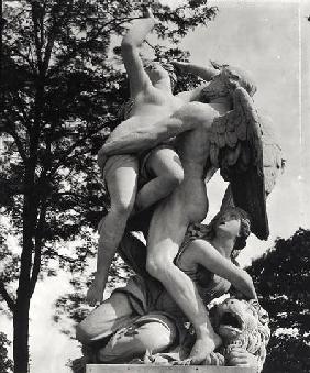 Saturn Abducting Cybele, allegory of Earth, photographied in the Jardin des Tuileries, Paris by Adolphe