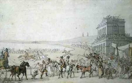 Brighton Races, 1816 (pen, w/c & pencil on von Thomas Rowlandson