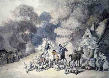 Going Out in the Morning, a Scene in Windsor Forest von Thomas Rowlandson