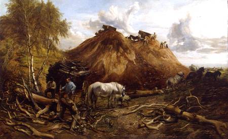 Clearing the Wood for the Iron Way von Thomas Sidney Cooper