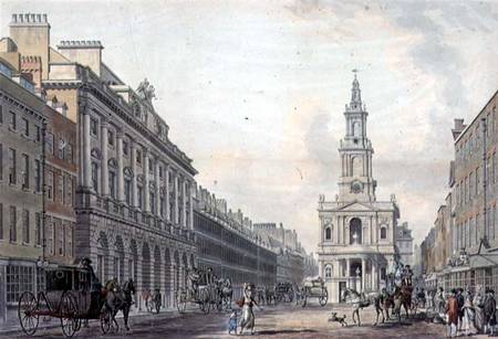 The Strand with Somerset House and St. Mary's Church von Thomas Snr. Malton
